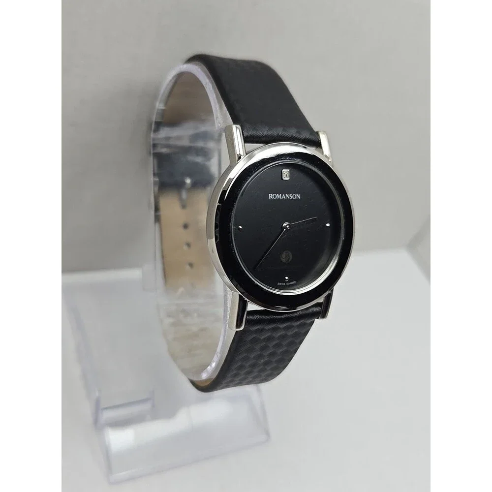 Romanson Seoul National Cemetery Black Dial Swiss Quartz Watch New Battery